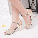 Women Sandals 2020 Summer Shoes Woman Dress Shoes Bling Weddging Shoes Silver High Heels Pumps Ladies Shoes Zapatos Mujer