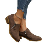 Breakj Autumn And Winter British Sharp Short Boots Women Retro Side Zipper In The Leather Boots Size 43 Martin