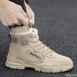 Boots Men's Snow Boots Winter Warm Lace Up 2023 New Men's Shoes Wool Plush Winter Boots Men's Shoes Extra
