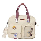 Women's backpack New nylon Kawaii Backpacks for women Cute badge School backpack for girls fashion Shoulder bag 2021 Women's