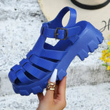 Sandals Woman 2022 Platform Shoes Women's Chunky Sneakers Roman Beach Black Heels Gothic Luxury Brand Shoe yellow