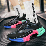 Breakj New Hollow Popcorn Soft-Soled Running Shoes Men's Training High-Ball Shock-Absorbing Breathable
