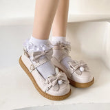 Kawaii Shoes Lolita Girls flats LoliShoes Cosplay Sweet tea party Mandarin duck shoes Cos Girl Cream Bubbles zapatos