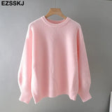 thick dazy oversized wool Sweaters Women 2021 puff sleeve Winter sweater Pullovers Loose Female Warm Basic sweater