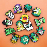 Jungle Series Shoe Charms Bulldog Unicorn Skull Girl General Shoes Accessories Decoration fit Buckle Croc Jibz Kids