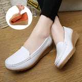 Breakj Spring And Autumn Cows And Heel Nurse Shoes Casual Mom Shoes Flats Single Shoes Women's