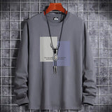sleeve t-shirt men's Pure Cotton autumn and winter new fashion brand T-shirt bottom Shirt Large Men's T-shirt autumn