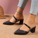 Breakj Sandals 2025 Summer New Temperament Niche Tip Mid-Bag Small High Heel One-Shoe Two Women's