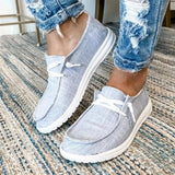 Shoes Women Lace Up Sneakers Summer Ladies Loafers Soft Breathable Casual Shoes Solid Female Flat Shoes Plus
