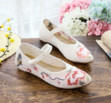 Breakj Shoes Single Shoes Jacquard Cotton Embroidered Cloth Shoes Spring And Autumn Style Daily Cheongsam Women's Singles