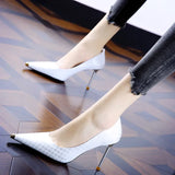 Size 42 color Basic Pumps Ol Office Lady Shoes High Heels Wedding Shoes Bridal Woman Dress Shoes Patent Leather Pump
