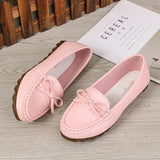 Breakj Shoes Women Spring New Flat Single Shoes Soft Sole Lazy One Foot Mother White Nurse