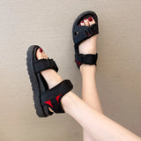 Breakj Version Of Sandals Women 2025 New Flat-Soled Soft-Soled Beach Sandals Magic Sandals Women's Sports
