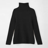 Autumn Winter Women Solid Turtleneck Pullovers Top Batwing Long Sleeve Warm Pullovers Female Striped Casual Loose