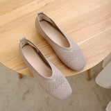 Shoes 2021 Mesh Square Toe Flat Shoes Women Soft Bottom Hollow Out Shoes Women Breathable Casual Shoes Zapatos De