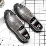 Breakj Shoes Male Fashion British Wind One Foot Pedal Lazy Loafers Business Wear Breathable Casual Leather Shoes