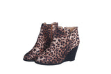 Breakj 2023 New Women's Shoes Leopard Print High-Heel Martin