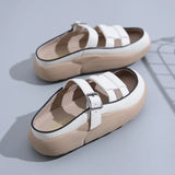 Breakj Slippers 2024 Summer Style Foreign Style Web Celebrity Casual Shoes Soft Sole Comfortable Slippers