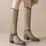Hollow High Heels Women Cool Boots Sandals Sexy Knee High Shoes Summer Dress Fashion Breathable Pumps Zapatillas De