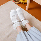 Bridal Wedding Large Size Sweet Lolita Girls Red Black Buckle Decoration Casual Mary Janes Platform Shoes Women Gothic