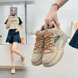 Breakj Top Small White Shoes Female 2024 Autumn Autumn And Winter Style Student Ins Fashion Shoes Versatile Casual Platform Shoes