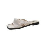 Flip-Flops, Women's Shoes, Minority Temperament, Evening Wind, Flat-Soled Sandals, Slippers, Women Go Out To Wear Sandals In