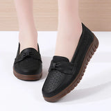 Breakj Hollow Hole Single Shoes 2023 New Mother Shoes Anti-Slip Flat Bottom Mid-Year Casual Singles Women's Large