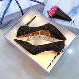 Breakj And Autumn 2025 New Wedding Silver High Heels Fine Heel Crystal Wedding Dress Single Shoes Bridal Wedding Shoes Women's