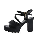 Female Summer Thick With Thick Bottom Water Platform 2023 New Korean Version Of The Fish Mouth A Word With High Heels Chaobai Build Women's