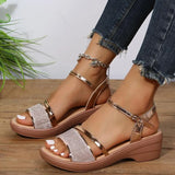Breakj 2024 New Large Size Fish Mouth Women's Shoes Wedge Women's
