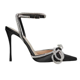 PU Sandals Women Pointed Clear Crystal Cup High Heel Stilettos Sexy Pumps Summer Shoes Peep Toe Women Pumps Size