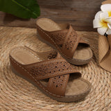 Breakj Summer New Women's Slope And Thick-Soled Slippers Large-Size Fish Mouth Leisure Thick-Soled Beach