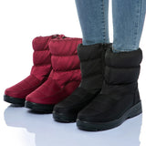 Boots Women Plush Warm Ankle Boots Women WaterProof Snow Female Shoes Zipper Casual Flats Botas De