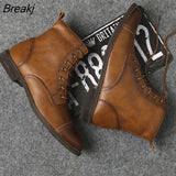 Men's Boots Men's Boots Plush Warm Men's Leather Boots Italian Style Men's Chelsea Boots Outdoor Boots Men's Ankle