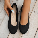 Breakj And Autumn New Large Size Round Head Solid Color Flat Casual Bean