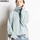 Soft oversized Cashmere Sweaters Women 2021 puff sleeve Winter sweater Pullovers Loose Female Warm Basic sweater