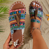 Breakj Flat-Bottomed Slippers Women's New Esophai Beach Women's Shoes In The Summer Of 2025 43-Yard