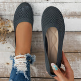 Breakj 2024 New Plus-Size Round-Headed Flat Single Shoes Women's Bean Shoes Sports Casual