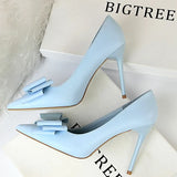 Shoes Bow-knot Pumps Women High Heels 2022 Fashion Women Heels Lady Stiletto Shoes Wedding Shoes Classic Pumps