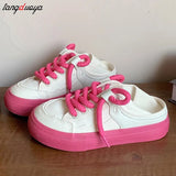 Brand Casual Spring Autumn Sneakers Women Vulcanized Shoes Chunky Lace Up Flats Shoes Sports Platform Sneakers Tennis
