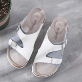 Men's Denim Mule Clogs Slippers Comfortable Cork One Buckle Slides Footwear For Men Camouflage Beach Sandals Flip