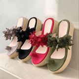 2022 Hot Sales Woman Sandals Platform Flower Slipper Casual Beach Flip Flops Sandals Women Summer Sexy High Heel