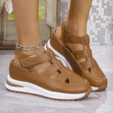 Breakj New Women's Thick Soles High Sandals Large-Size Hollow Round Head In High Sports