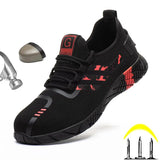 Safety Work Shoes Breathabale Light Boots With Steel Toe Cap Casual Protective Shoes Puncture-Proof Soft Comfort