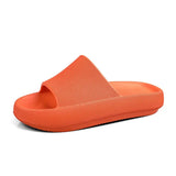 Beach Slippers High Heels Women Slide Sandals Shower Thick Sole Soft Couple Massage Bread Slippers Bathroom Shoes
