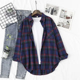 Blouses Shirts Womens Tops And Blouses 2020 Womenswear Long Sleeve Clothing Button Up Down Shirt Plaid Korean Female