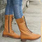 and Winter Women's Boots High Quality Warm Mid-calf Snow Boots Women's Lace-up 2022 Fashion Comfortable Women