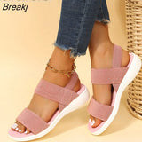 Sandals Women Wedges Sandal Ankle Buckle Open Toe Fish Mouth Platform Swing Summer Woman Beach Shoes Fashion 2023