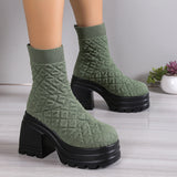 Breakj New Fashion Flying Short Boots High Help Elastic Socks Boots Thick And Thick Soles Of The Feet Martin
