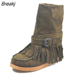 Women Tassel Winter Snow Boots Ladies Suede Ankle Boot Female Fashion Casual Shoes Comfort Footwear Plus Size 35-43